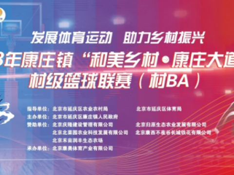 发展体育运动 助力乡村振兴 2023年康庄镇“和美乡村 康庄大道”杯村级篮球联赛（村BA）